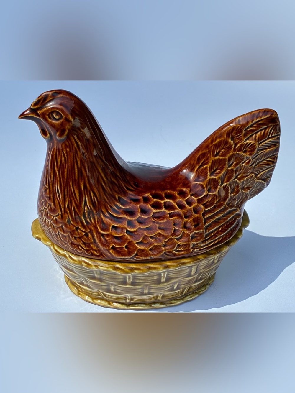 Vintage Beswick England 2298 Hen on Nest Covered Dish